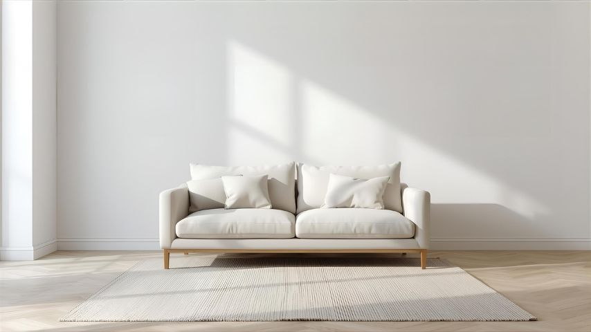 Clean Sofa in cozy living room